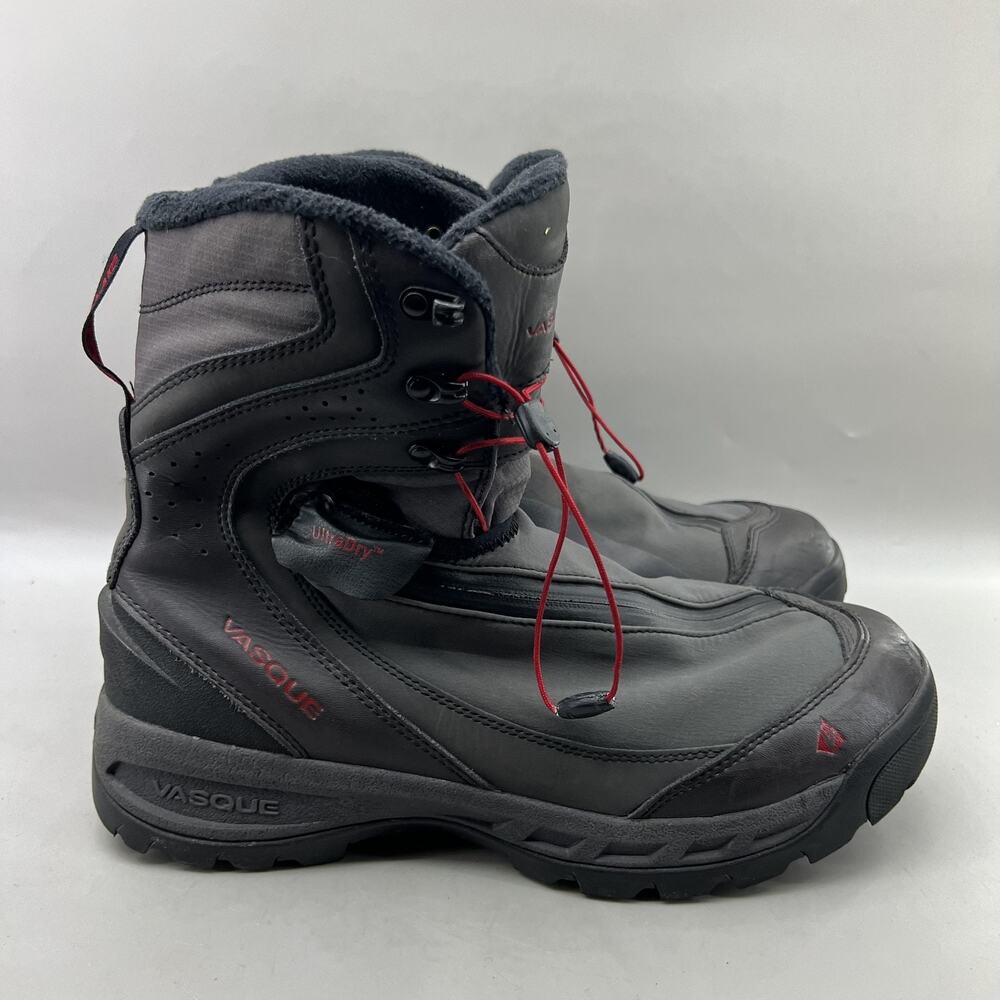 Vasque Arrowhead UltraDry Snow Boots Men Size 12 Gray Insulated Hiking Zip Shoes